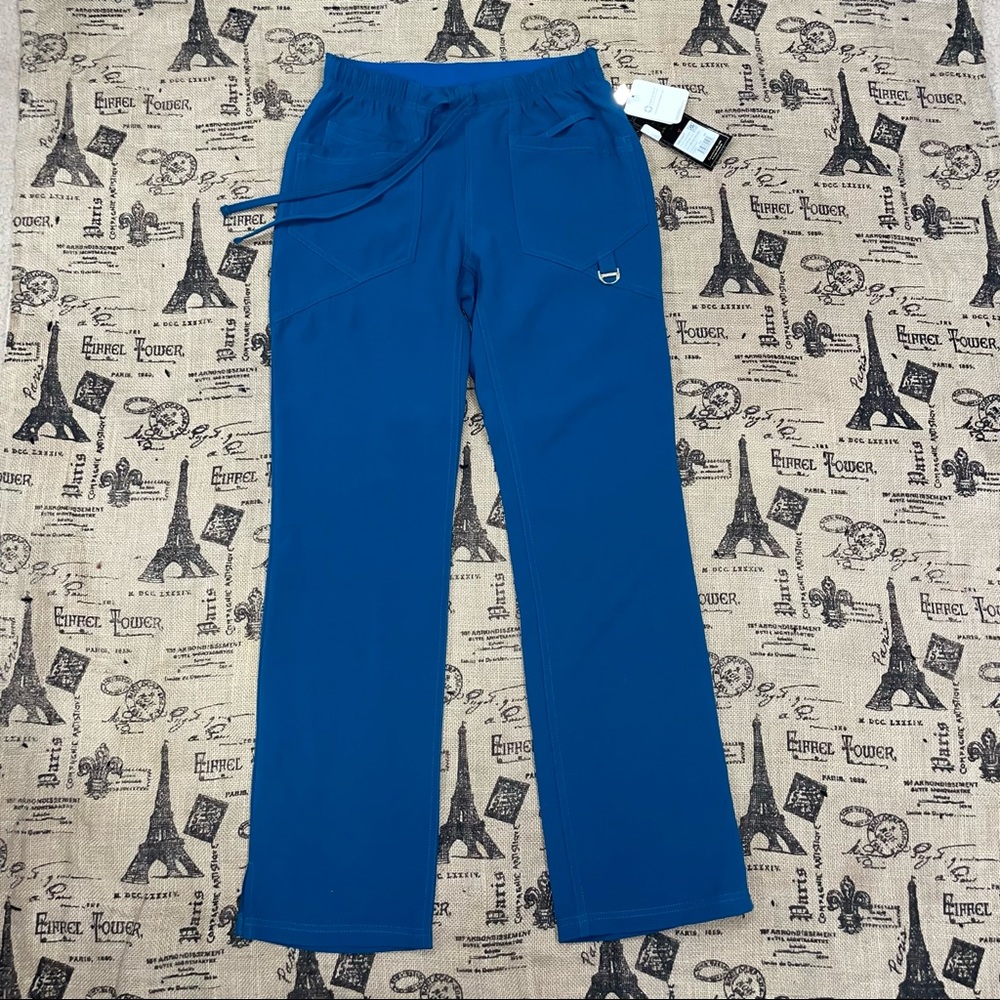 Certainty NWT! Blue Elastic Rise Drawstring Scrubs Pant Size XS